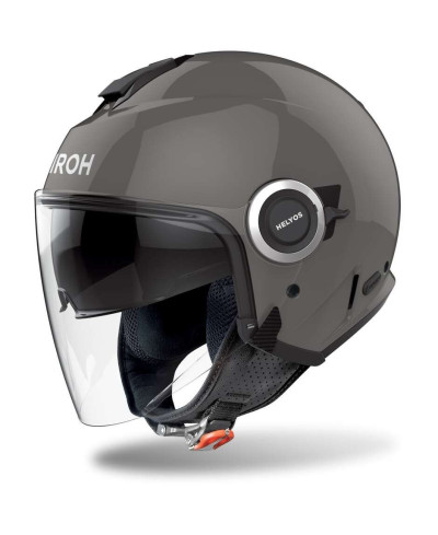 Casco Moto Jet Airoh HELYOS COLOR Grigio Scuro Lucido
