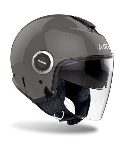 Casco Moto Jet Airoh HELYOS COLOR Grigio Scuro Lucido