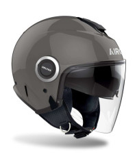 Casco Moto Jet Airoh HELYOS COLOR Grigio Scuro Lucido