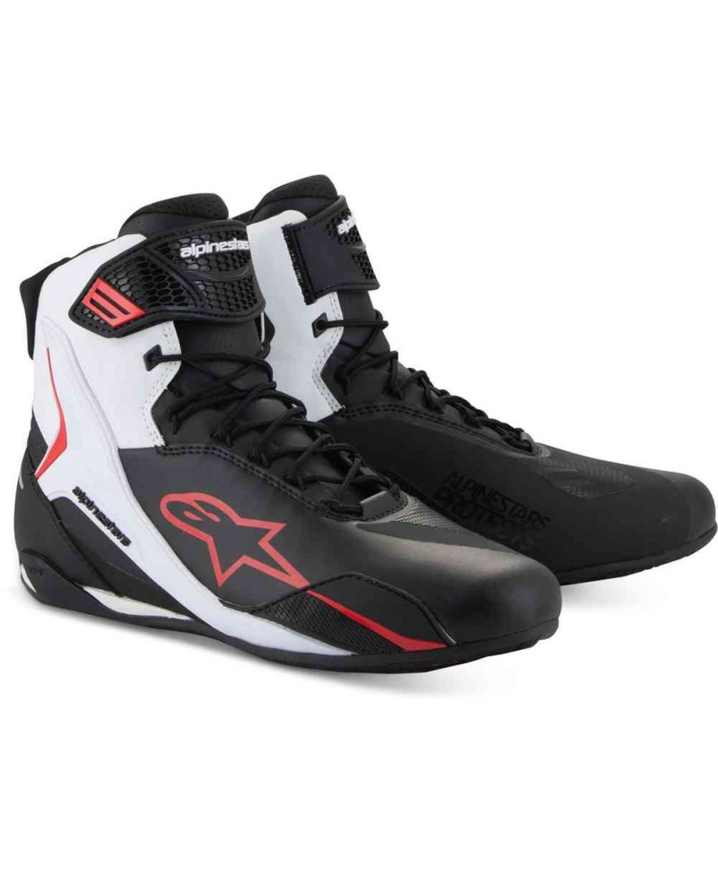 Scarpe moto Alpinestars Faster 4 nero bianco rosso