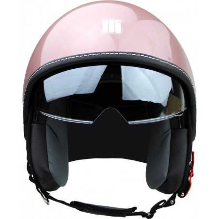 Casco Jet BEETLE Motocubo - sun visor lux ece.06 GOLD PINK