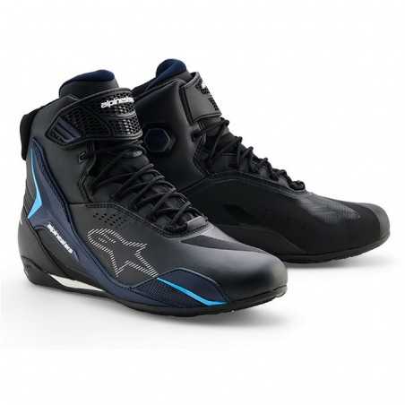 Scarpe Moto Tecniche Alpinestars Faster 4 Drystar Nero Cyan
