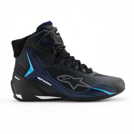 Scarpe Moto Tecniche Alpinestars Faster 4 Drystar Nero Cyan