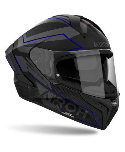 Casco moto integrale airoh matryx sentinel blu opaco
