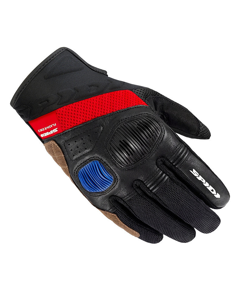 Guanti In Tessuto Spidi Flash-R  Evo 2 Nero rosso blu