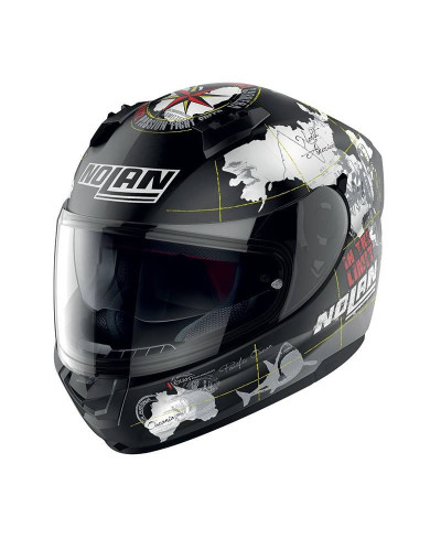 Casco integrale Nolan N60-6 Gemini Replica Carlos Checa Nero