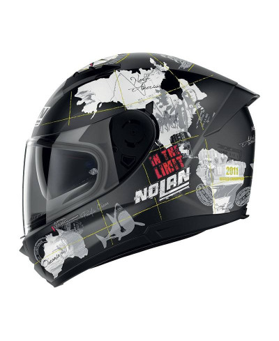 Casco integrale Nolan N60-6 Gemini Replica Carlos Checa Nero