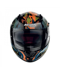 Casco integrale Nolan N60-6 Foxtrot N-com Arancio Blu Nero