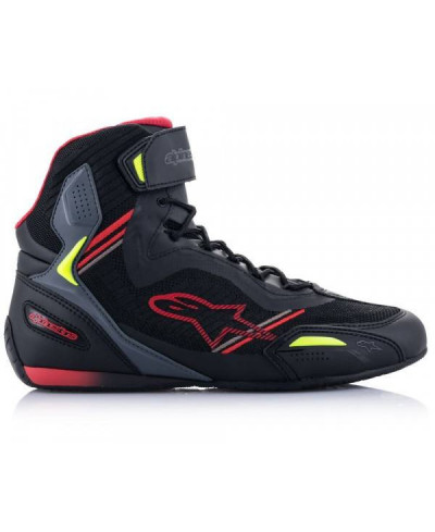 Scarpe da Moto Alpinestars FASTER-3 RIDEKNIT Nero/Rosso/Giallo
