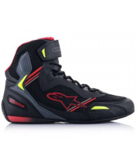Scarpe da Moto Alpinestars FASTER-3 RIDEKNIT Nero/Rosso/Giallo