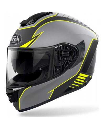 Casco da moto integrale in fibra Airoh ST.501 Type Giallo opaco