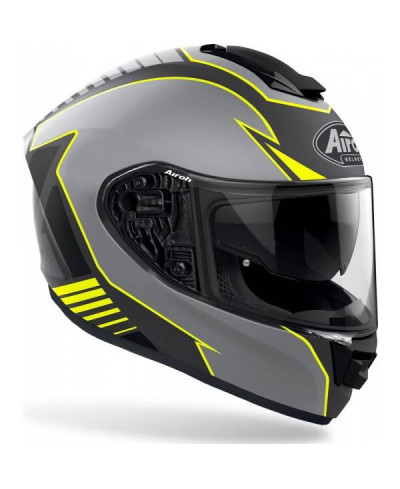 Casco da moto integrale in fibra Airoh ST.501 Type Giallo opaco