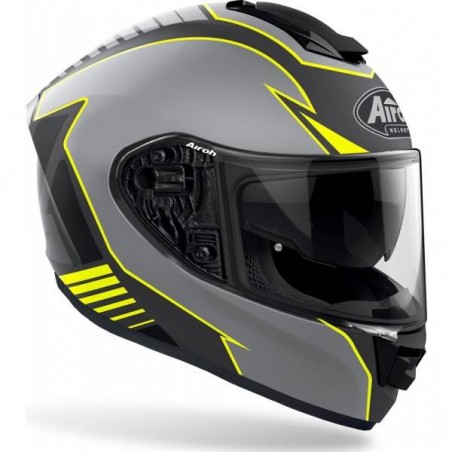 Casco da moto integrale in fibra Airoh ST.501 Type Giallo opaco