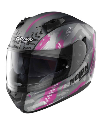 Casco integrale Nolan N60-6 WHEELSPIN 060 Nero Opaco Rosa
