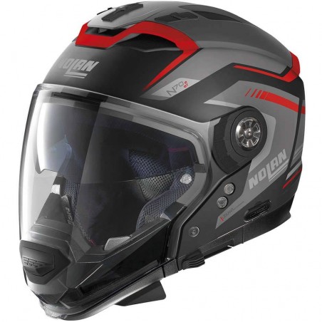 Casco crossover Nolan N70-2 GT SWITCHBACK N-058 Nero Opaco Rosso