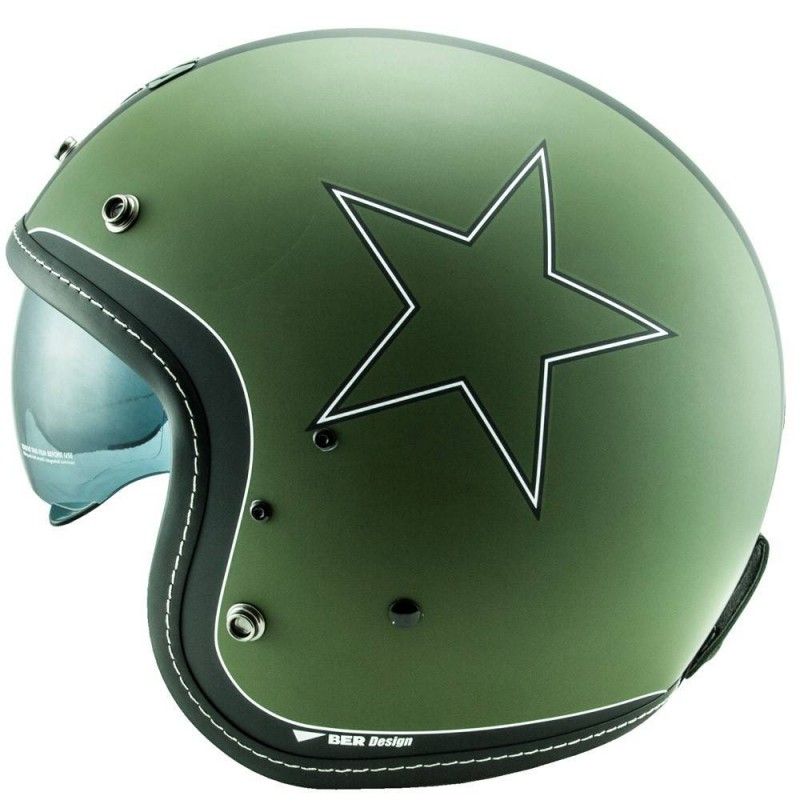 Casco jet NOS Helmets NS-1F Etoile Green Matt
