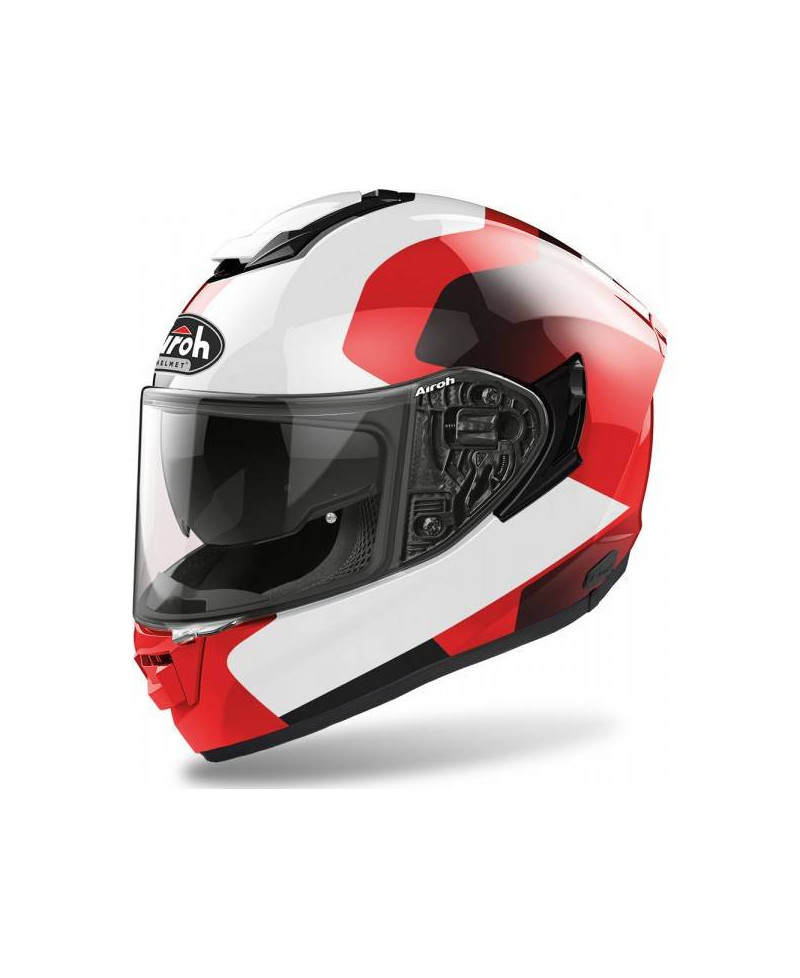 Casco da moto in fibra integrale Airoh ST.501 Dock Rosso