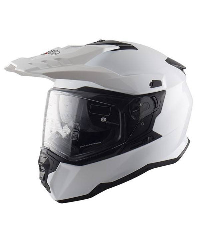 Casco da moto adventure NOS NS-9 Dual Sport White ECE 22.06