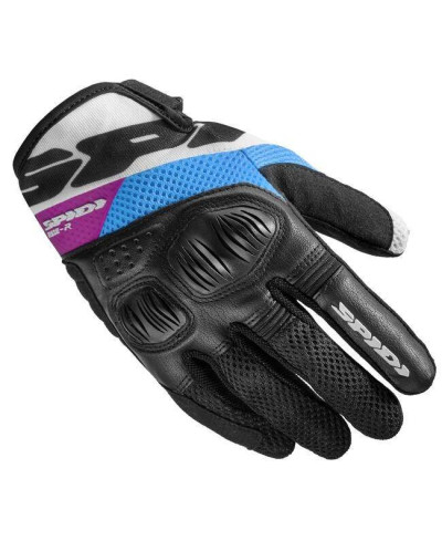 Guanti Moto da donna in Tessuto Spidi FLASH-R EVO NERO / FUCSIA