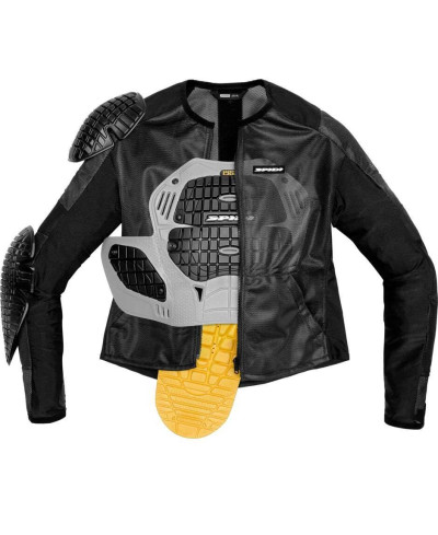 Giacca da moto traforata estiva Spidi BASE-1 ARMOR Nero
