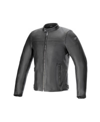 Giacca moto in Pelle Alpinestars Blacktrack nero