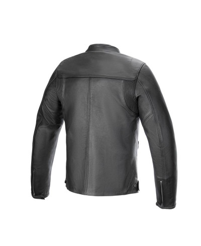 Giacca moto in Pelle Alpinestars Blacktrack nero
