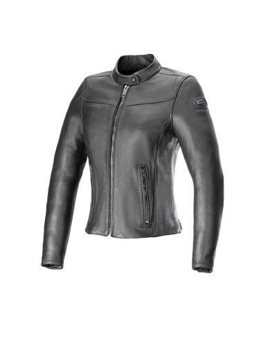Giacca moto in Pelle Donna Alpinestars Tory nero