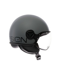 Casco jet Momodesign FGTR CLASSIC E2206 MONO Grigio Nero opaco